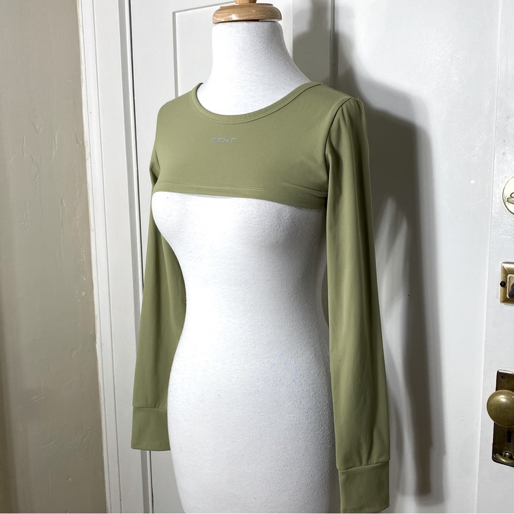 🎉LAST CALL🎉 ECHT Green Short Super Crop Longsleeve Top S